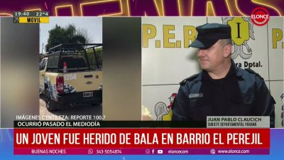 Un joven fue herido de bala en el barrio El Perejil